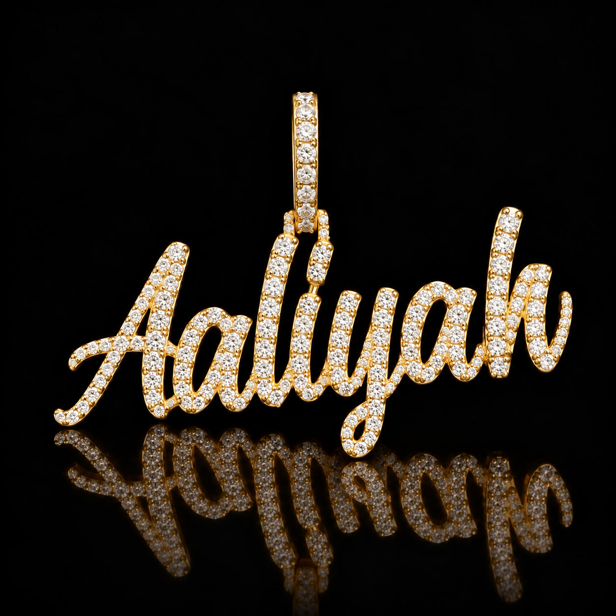 Aaliyah diamond nameplate