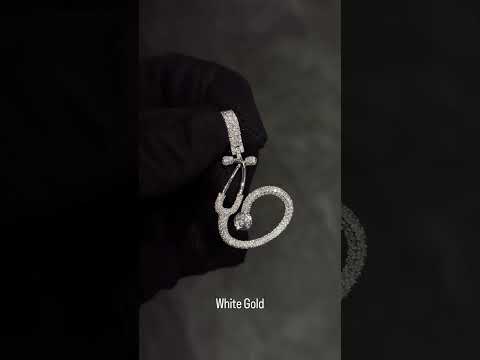 Watch the natural diamond stethoscope pendant in motion