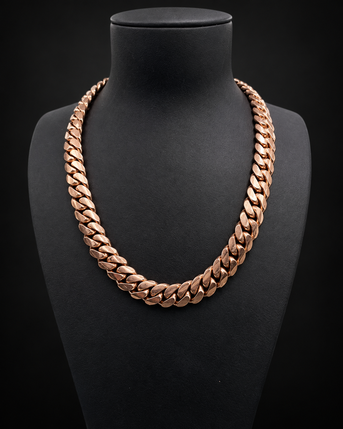 318.1g 10KT rose gold Miami Cuban chain, 15mm wide